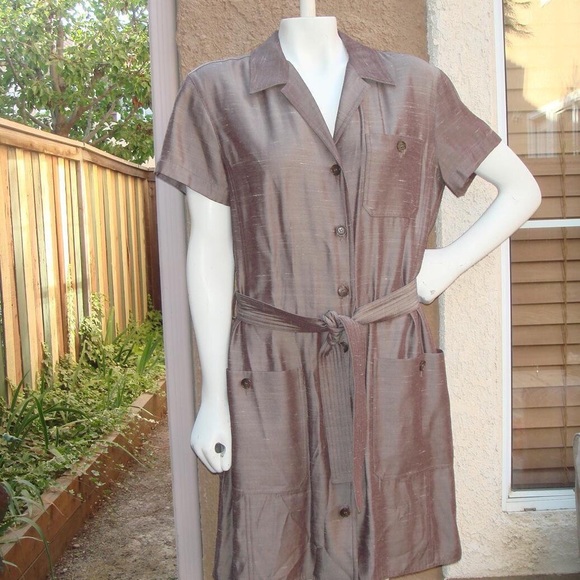 Emanuel Ungaro raw silk office dress